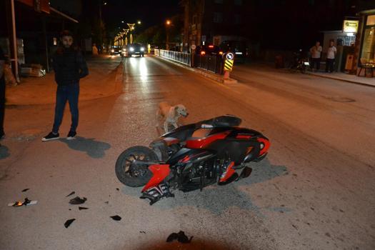 Edirne’de devrilen motosikletin sürücüsü yaralandı