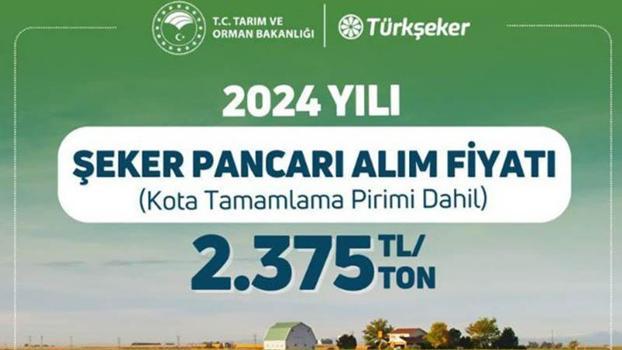 Şeker pancarı alım fiyatı ton başına 2 bin 375 TL olarak belirlendi