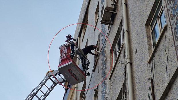 Polis, kayıp olan Esranur’u bulmak için iş yerine itfaiye merdiveniyle girdi