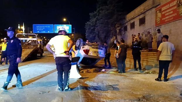 Gaziantep'te takla atan otomobilin sürücüsü öldü