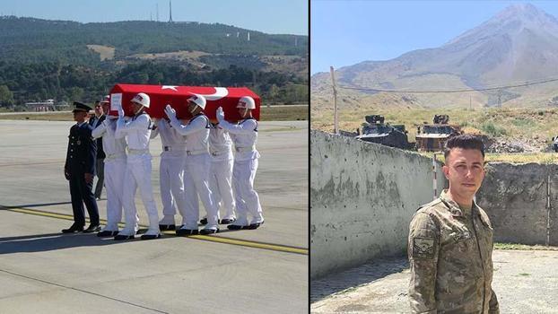 Şehit uzman çavuşun cenazesi, Çanakkale'de askeri törenle karşılandı