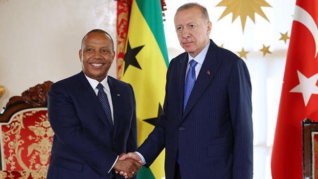 Cumhurbaşkanı Erdoğan, Sao Tome ve Principe Demokratik Cumhuriyeti Başbakanı Patrice Emery Trovoada'yı kabul etti