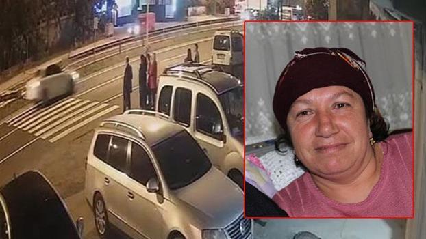 Yaya geçidinde otomobilin çarptığı kadın öldü; kaza kamerada