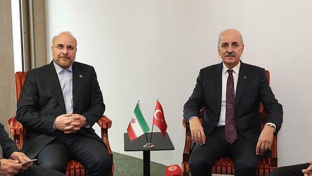 TBMM Başkanı Kurtulmuş, İran İslami Şura Meclisi Başkanı Galibaf ile görüştü