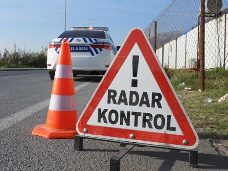 Samandağ'da radar ile denetim