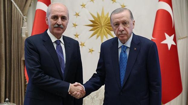 Cumhurbaşkanı Erdoğan, TBMM Başkanı Kurtulmuş'u kabul etti