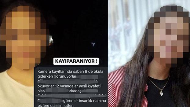 Okuldan dönmeyen 12 yaşındaki 2 kız çocuğu, arkadaşlarının evinde bulundu