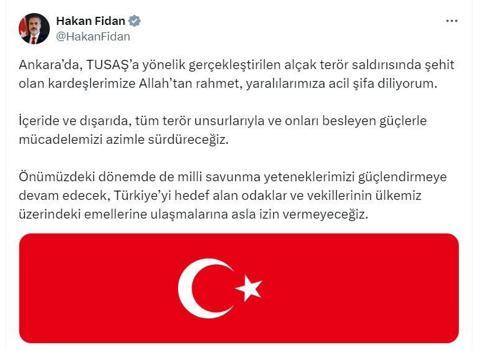 Bakan Fidan: Tüm terör unsurlarıyla mücadelemizi sürdüreceğiz