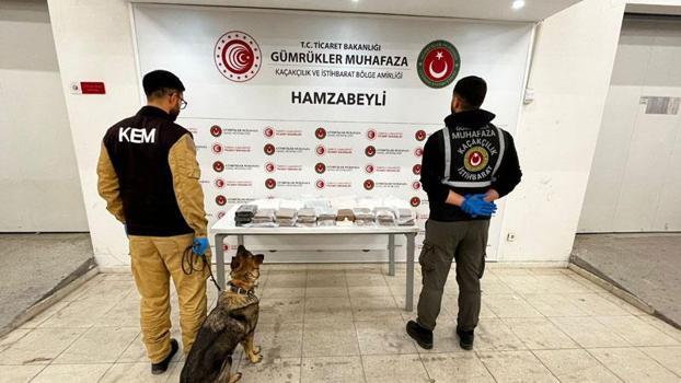 Hamzabeyli Gümrük Kapısı'nda, 103 milyon lira değerinde uyuşturucu ele geçirildi