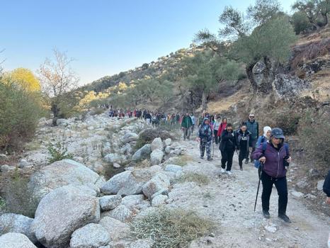 Aydın'da Cumhuriyet coşkusunu doğa yürüyüşüyle yaşadılar