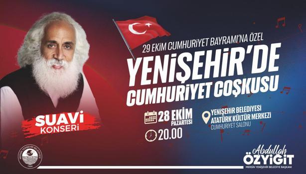 Yenişehir’de 29 Ekim kutlamaları Suavi konseriyle başlıyor