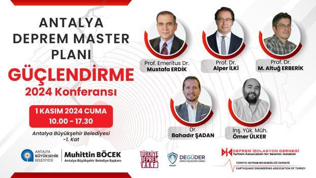 'Antalya Deprem Master Planı-Güçlendirme Konferansı' düzenlenecek