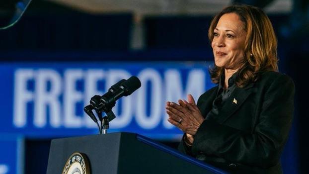 Kamala Harris'in mitinginde Gazze protestosu