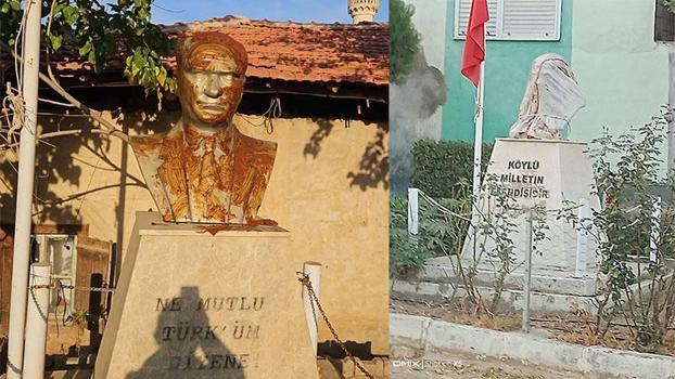 İzmir'de Atatürk büstüne saldırı düzenleyen şüpheli tutuklandı