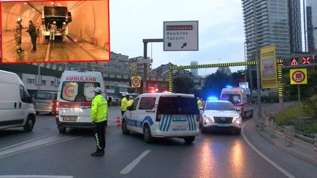 Bomonti Tüneli’nde otobüs yangını