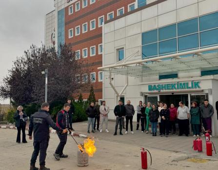 Kırklareli'de Devlet Hastanesi personeline yangın ve zehirli gaz bilgilendirmesi