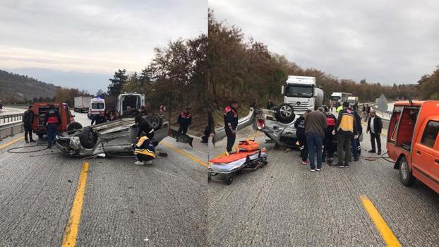 Çankırı’da takla atan otomobildeki 2 kişi yaralandı