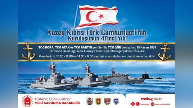 KKTC'nin kuruluş yıl dönümünde savaş gemileri ziyarete açık olacak