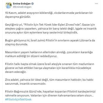 Emine Erdoğan: Çocukların karanlığa mahkum edildiği bir düzeni reddediyoruz