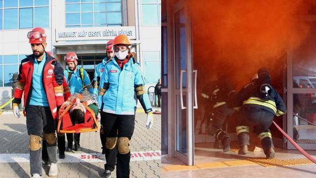 Trakya Üniversitesi'nde deprem tatbikatı