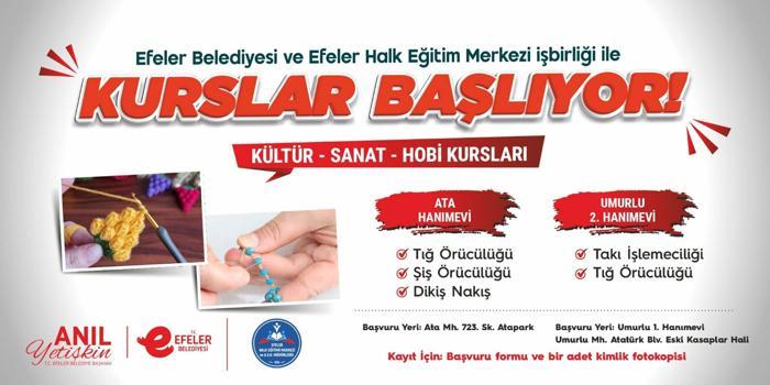 Efeler'de kültür, sanat ve hobi kursları düzenlendi