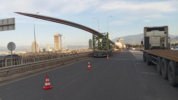 Türkiye’nin toplu ulaşımdaki ilk RES projesinde kullanılacak olan türbinlerin sevkiyatı başladı