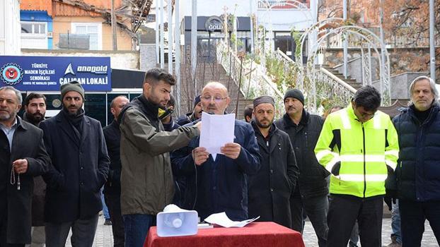 İşçiler, kapatılan madenin yeniden açılmasını istedi