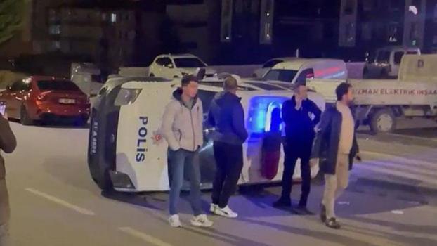 Niğde'de polis aracı ile otomobil çarpıştı: 2'si polis 6 yaralı