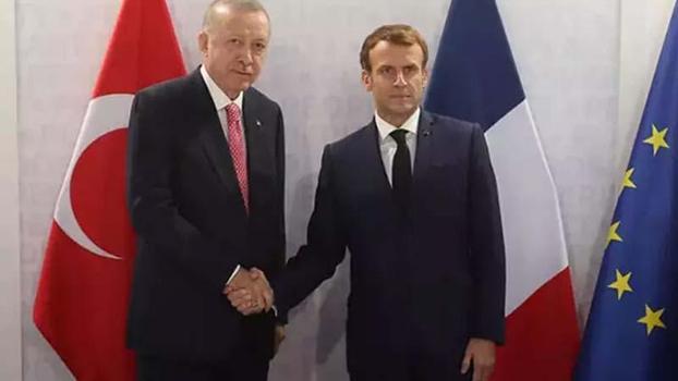 Cumhurbaşkanı Erdoğan, Fransa Cumhurbaşkanı Macron ile görüştü