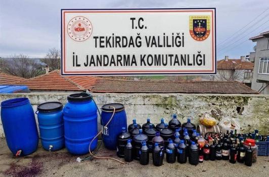 Tekirdağ'da 2 bin 471 litre sahte ve kaçak içki ele geçirildi