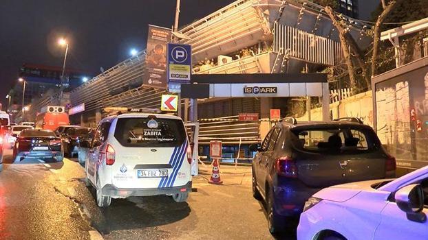 Beyoğlu’nda İSPARK Tepebaşı otoparkı binada görülen çatlaklar nedeniyle kapatıldı