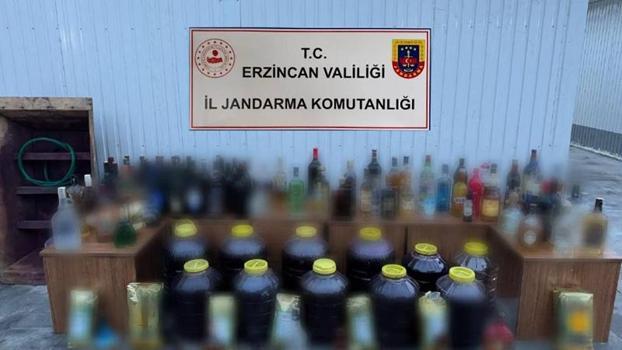 Erzincan'da 244 litre kaçak içki ele geçirildi