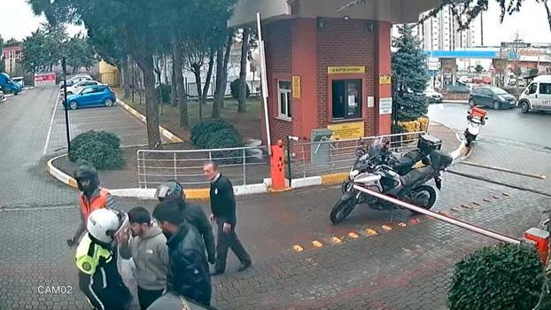 Sancaktepe’de denetimden kaçtı; saldırdığı polisin burnunu kırdı; o anlar kamerada