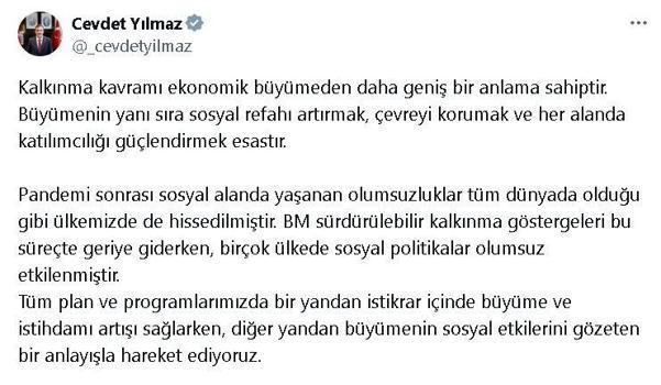 Cumhurbaşkanı Yardımcısı Yılmaz: Göstergeler, gelir dağılımındaki eşitsizliğin azaldığına işaret etmekte