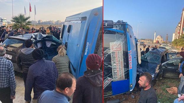 Adana'da yolcu midibüsü ile cip çarpıştı: 7 yaralı