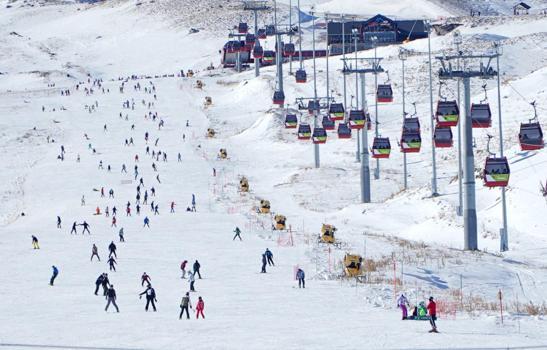 Erciyes, yeni yılın ilk gününde 110 bin ziyaretçi ağırladı