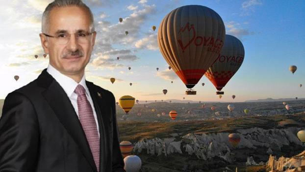 Bakan Uraloğlu: Balon turizminde tüm zamanların yolcu rekoru kırıldı