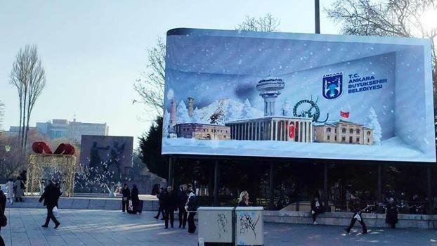 Güvenpark'ta sit alanına dikilen reklam panosuna kaldırma kararı