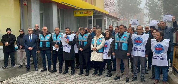 Rize'de 2 PTT çalışanının öldürülmesi protesto edildi