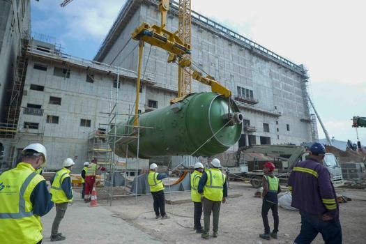 Akkuyu NGS'de basınç kompansatörünün kurulumu gerçekleştirildi