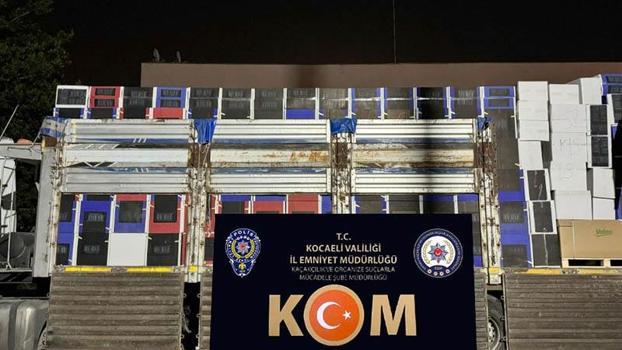 TEM'de durdurulan TIR'da 8 milyon boş makaron ele geçirildi