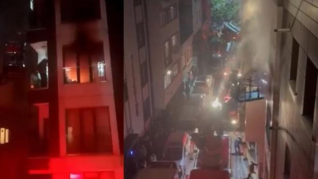 Kağıthane'de prizden çıkan yangın daireyi küle çevirdi