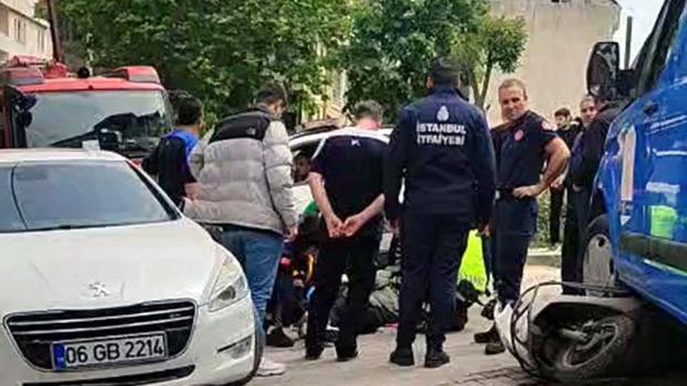 Avcılar'da kargo aracıyla motosiklet çarpıştı