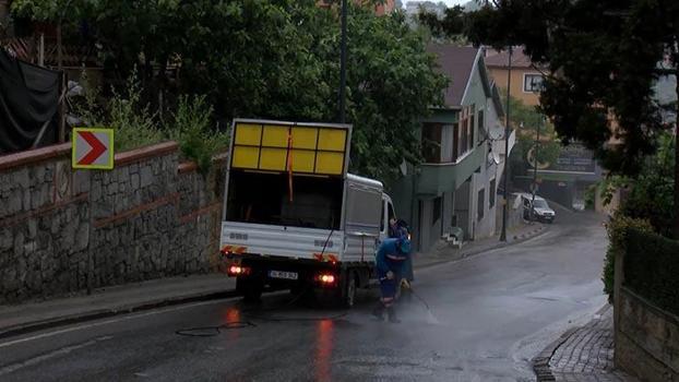 Üsküdar'da yola akaryakıt döküldü, art arda kazalar oldu