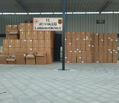 Aydın'da 4,5 milyon liralık boş makaron ele geçirildi; 2 gözaltı