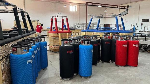 Nevşehir'de sıcak hava balonları için yerli yakıt tankı üretildi