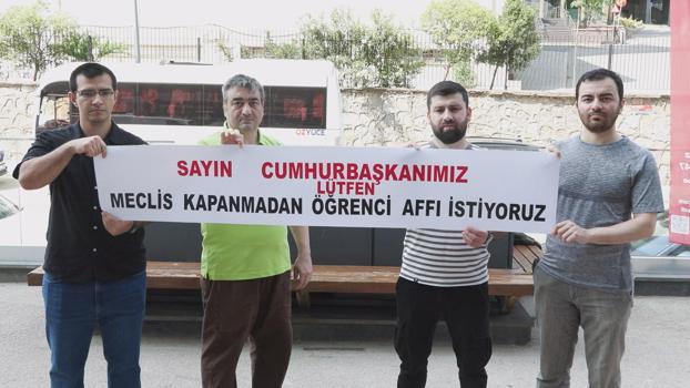 Üniversiteye dönmek için af talebinde bulundular
