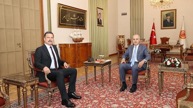 TBMM Başkanı Kurtulmuş, TİP Genel Başkanı Baş'ı kabul etti