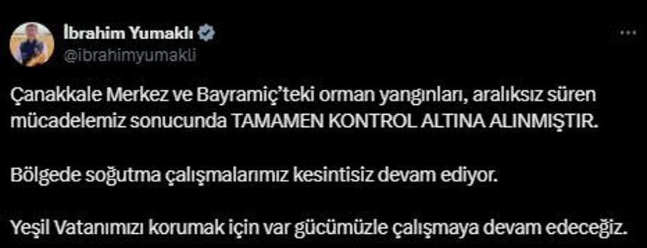 Çanakkale'deki orman yangını ikinci gününde kontrol altına alındı (7)
