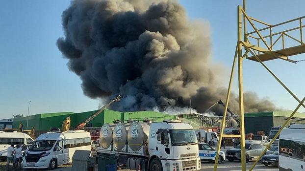 Gönen’de fabrika yangını